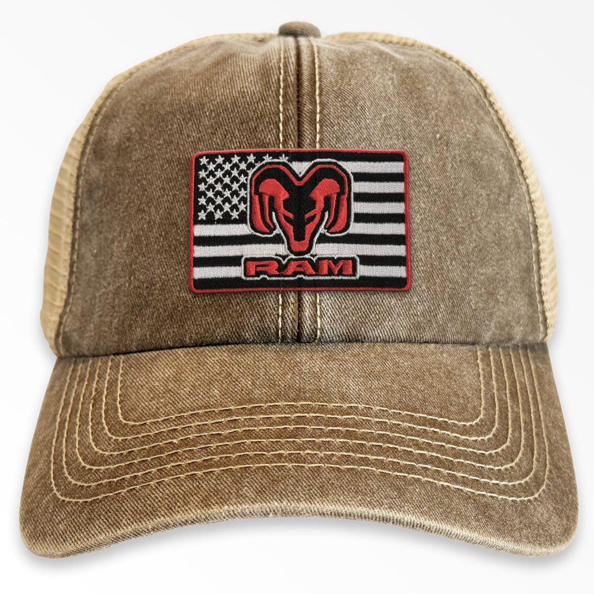 RAM Trucks Flag Patch Vintage Trucker Cap