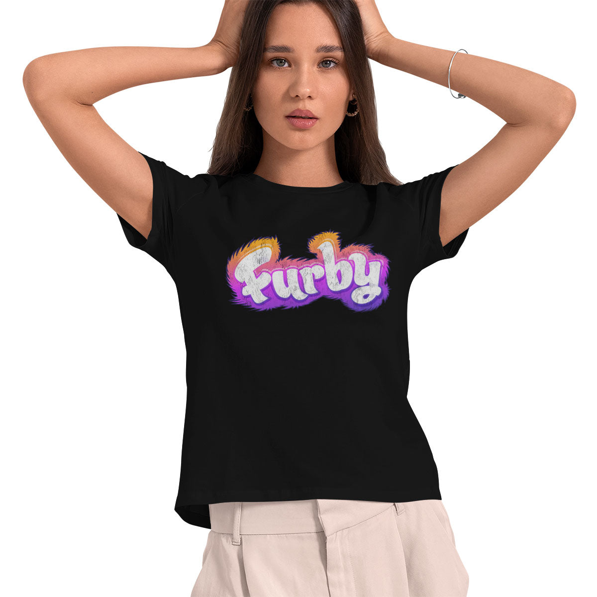 Furby Washed Logotype Girly Tee