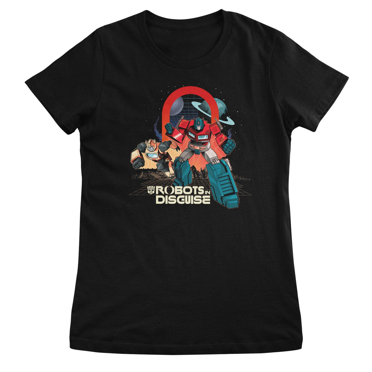 Retro Robots In Discguise Girly Tee