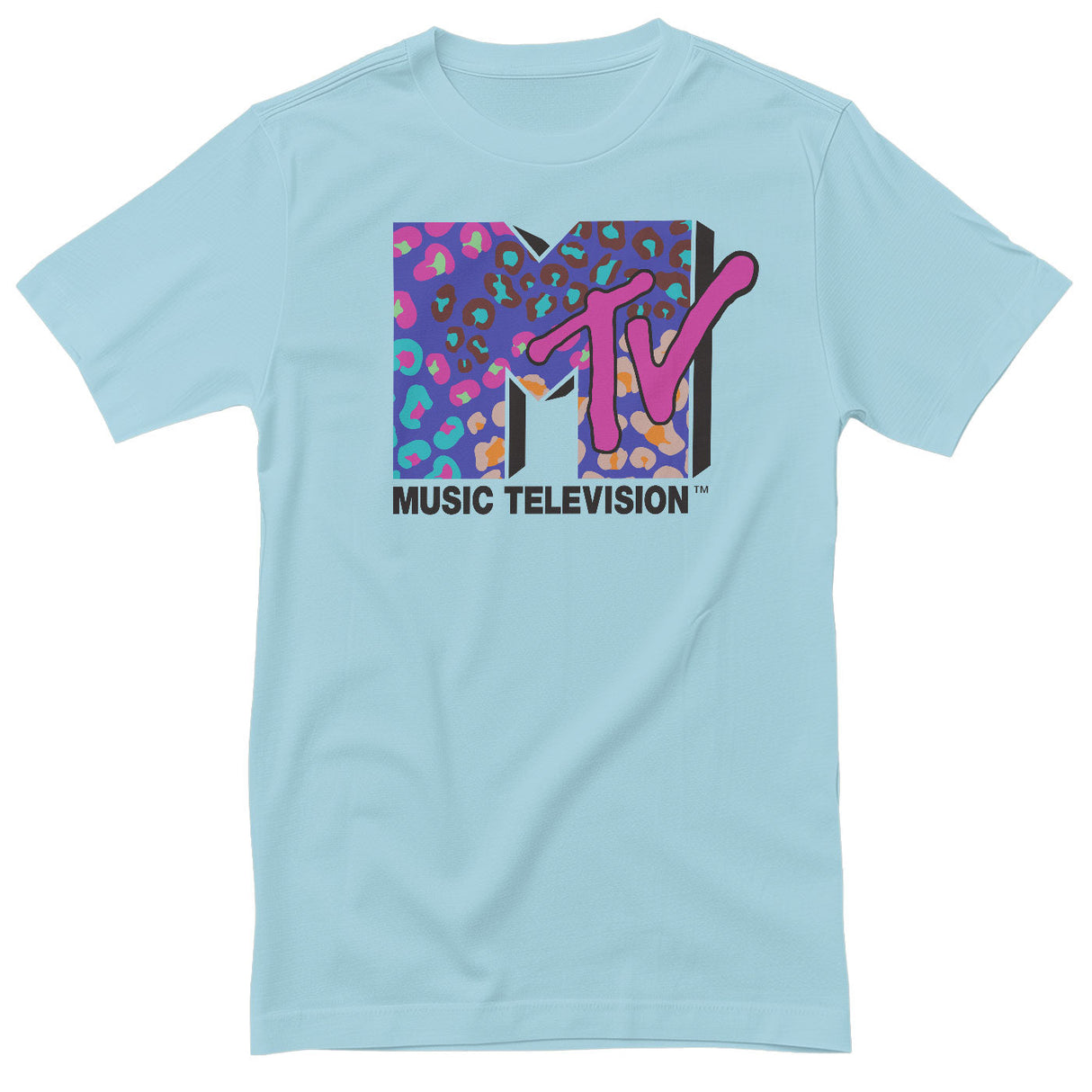 MTV - Colorful Leopard Pattern Logo T-Shirt
