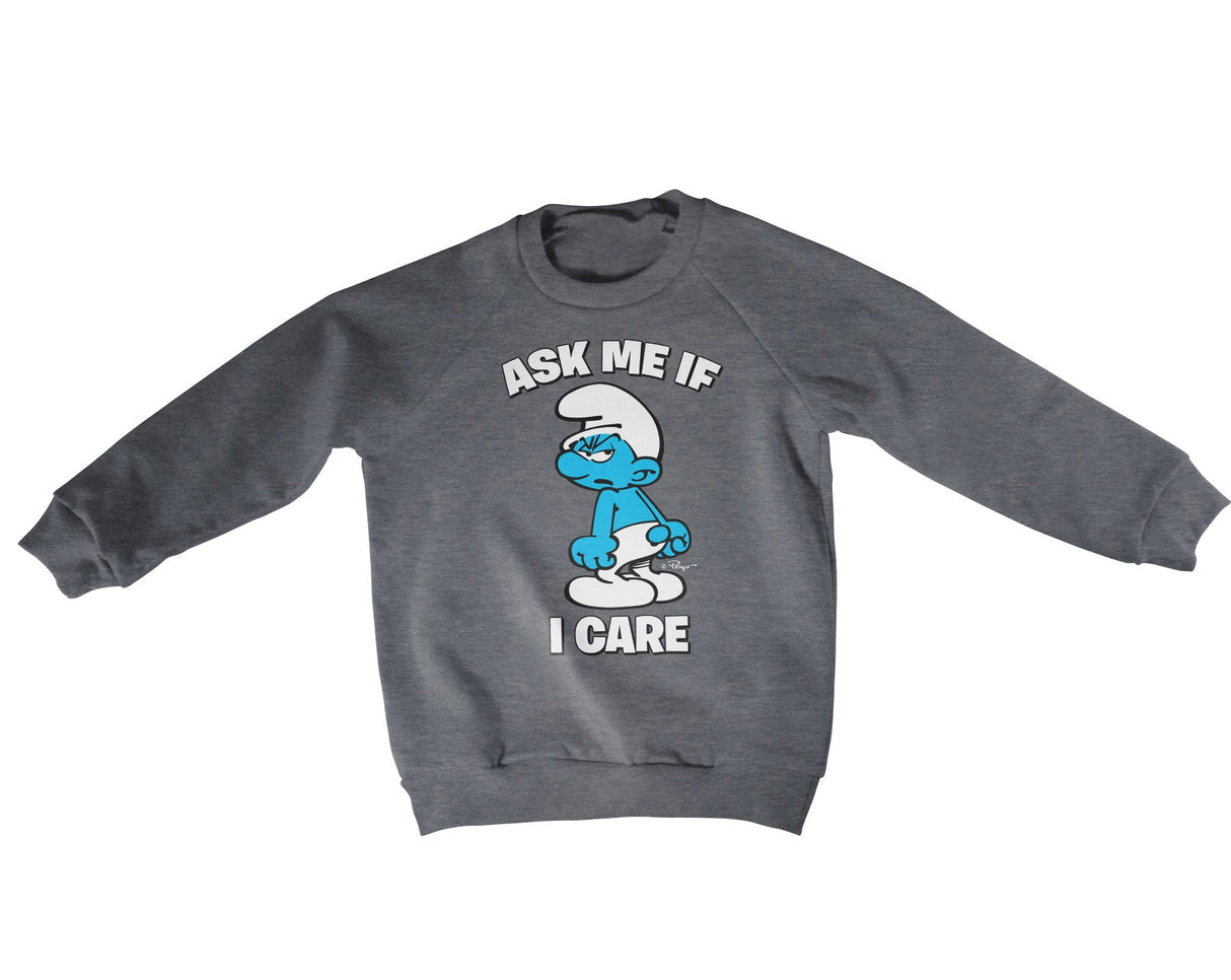 The Smurfs - Ask Me If I Care Kids Sweatshirt