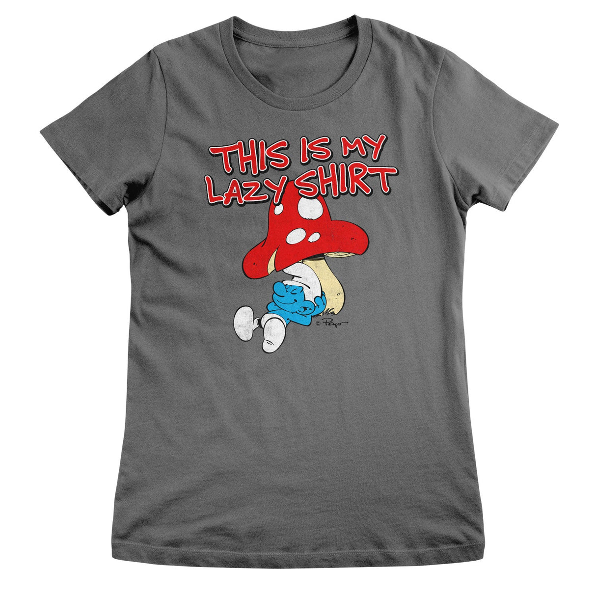 The Smurfs - This Is My Lazy Shirt Girly Tee