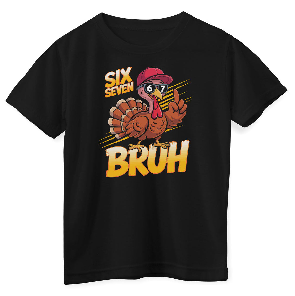 Six Seven Cool Rooster Bruh Kids Tee
