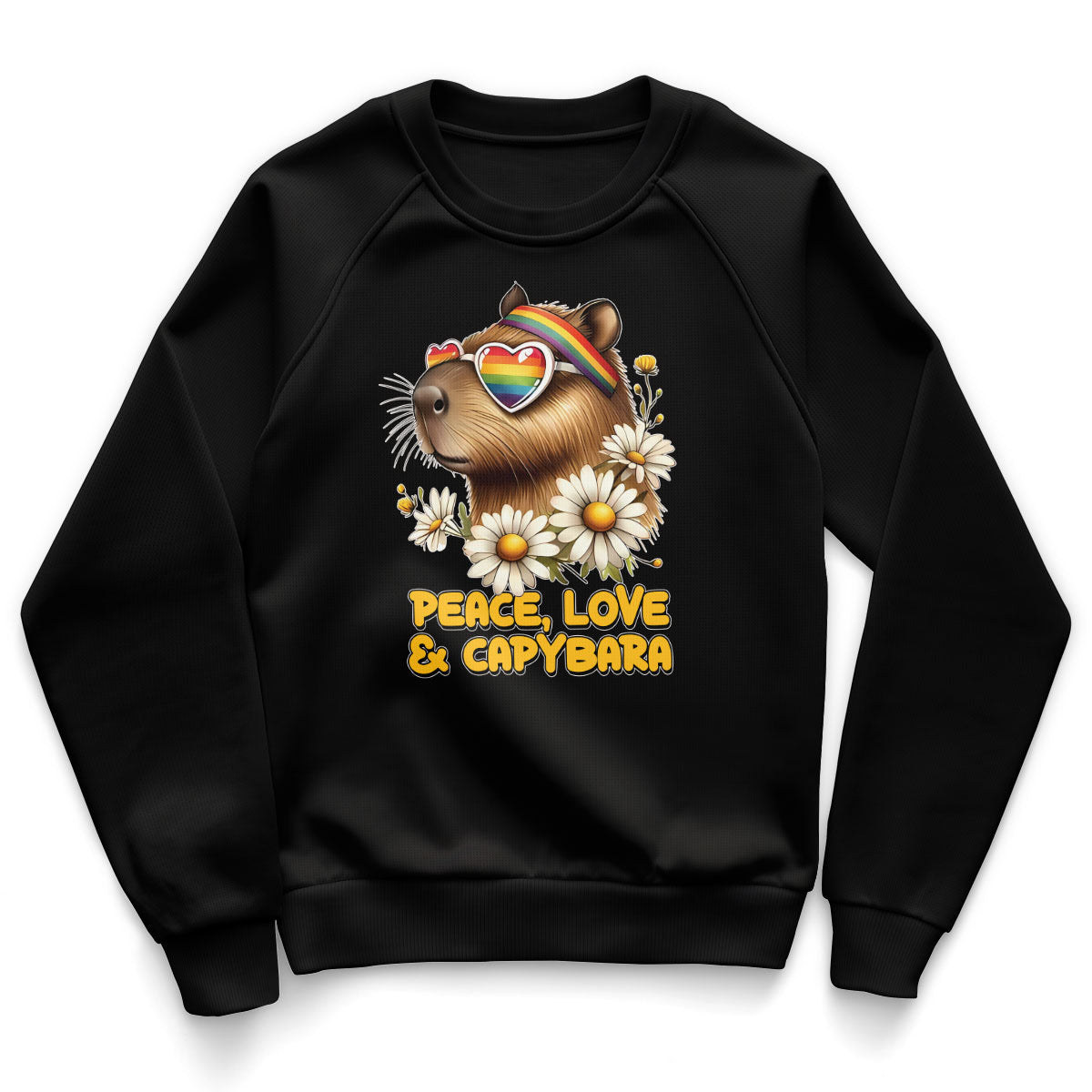 Peace - Love & Capybara Kids Sweatshirt