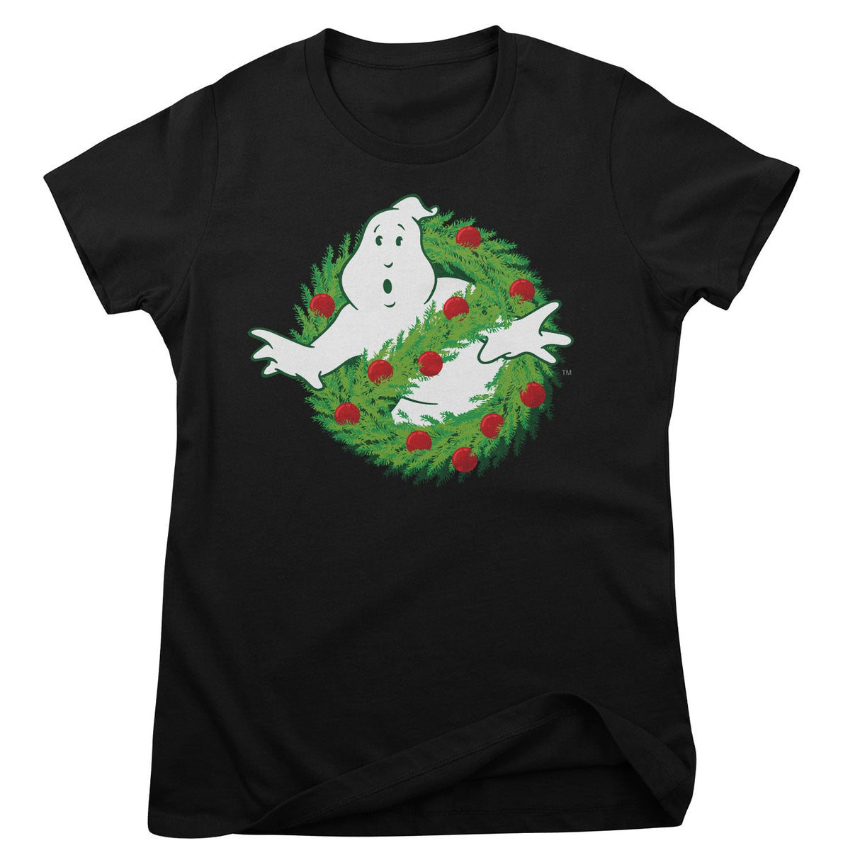 Ghostbusters Christmas Logo Girly Tee