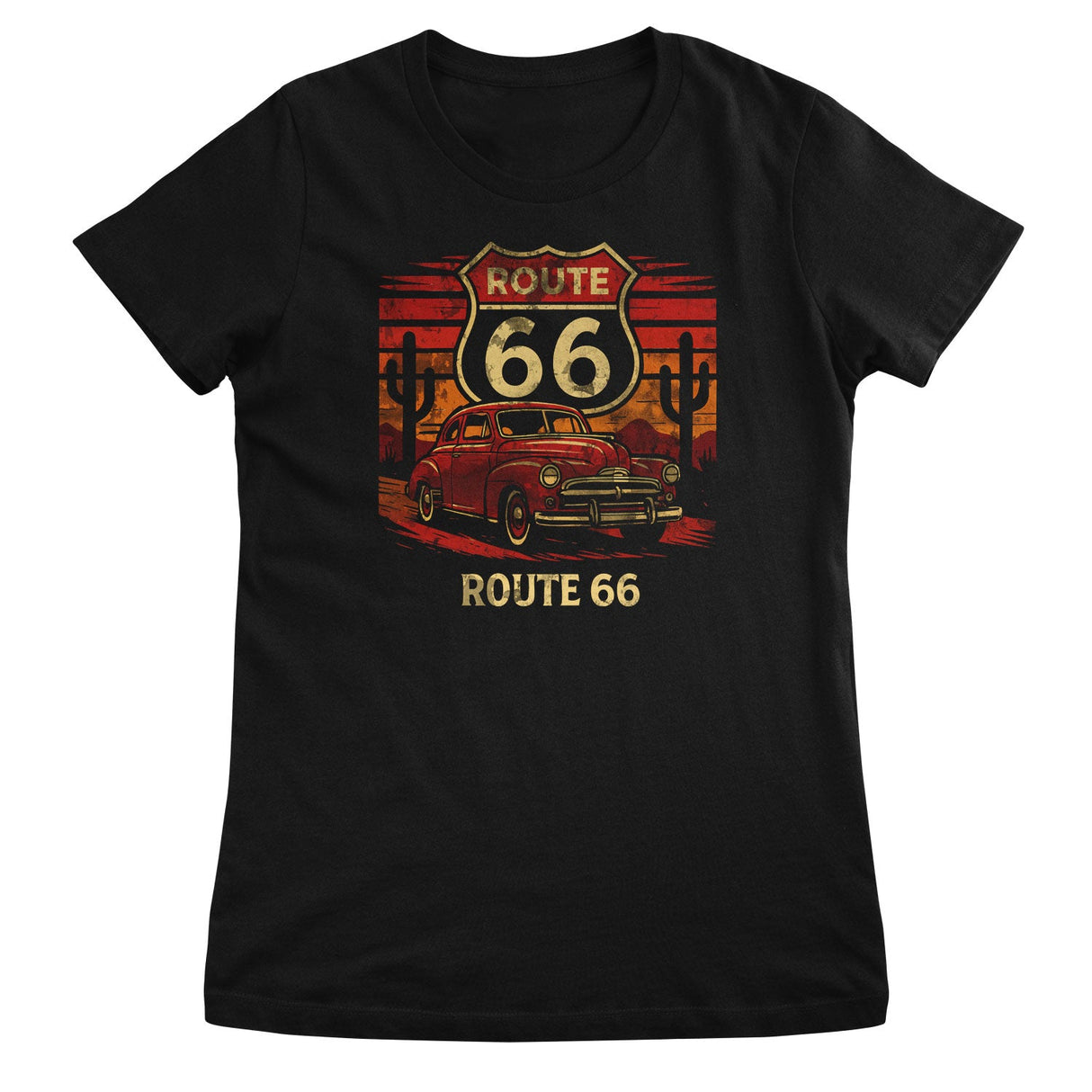 Route 66 - Retro Desert Girly Tee