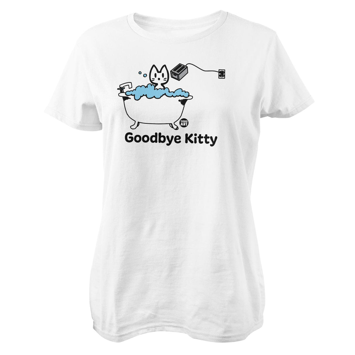 Goodbye Kitty Bathtub - ToddArt Girly Tee