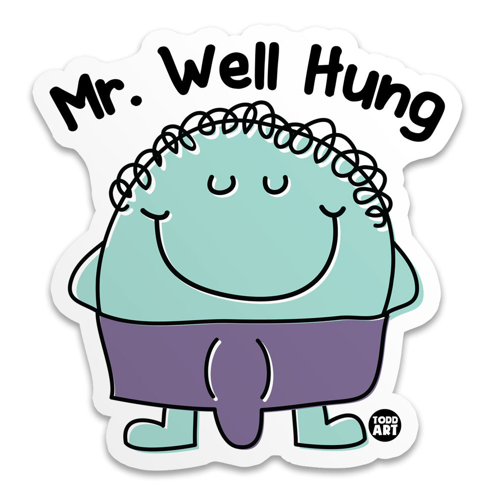 Mr Well Hung Sticker