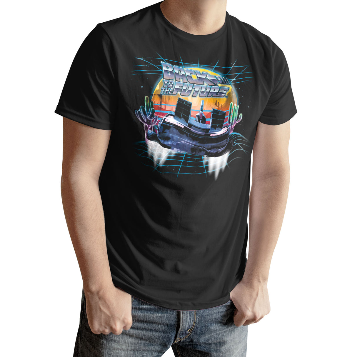 Back To The Future Retro Neon Desert T-Shirt