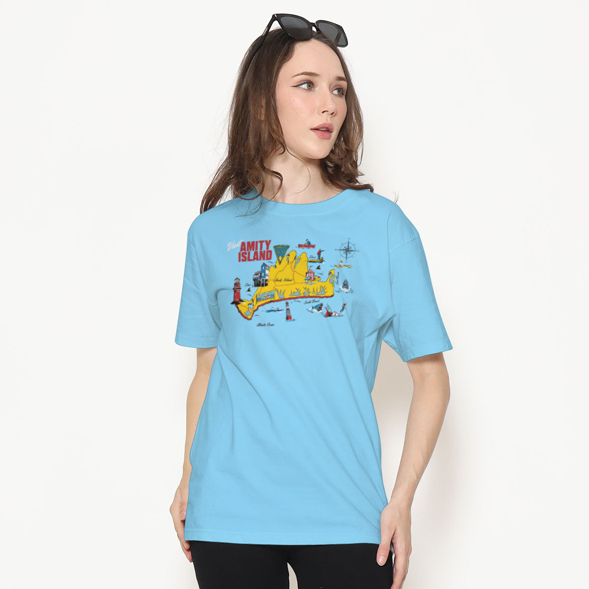 Amity Island Map Girly Tee