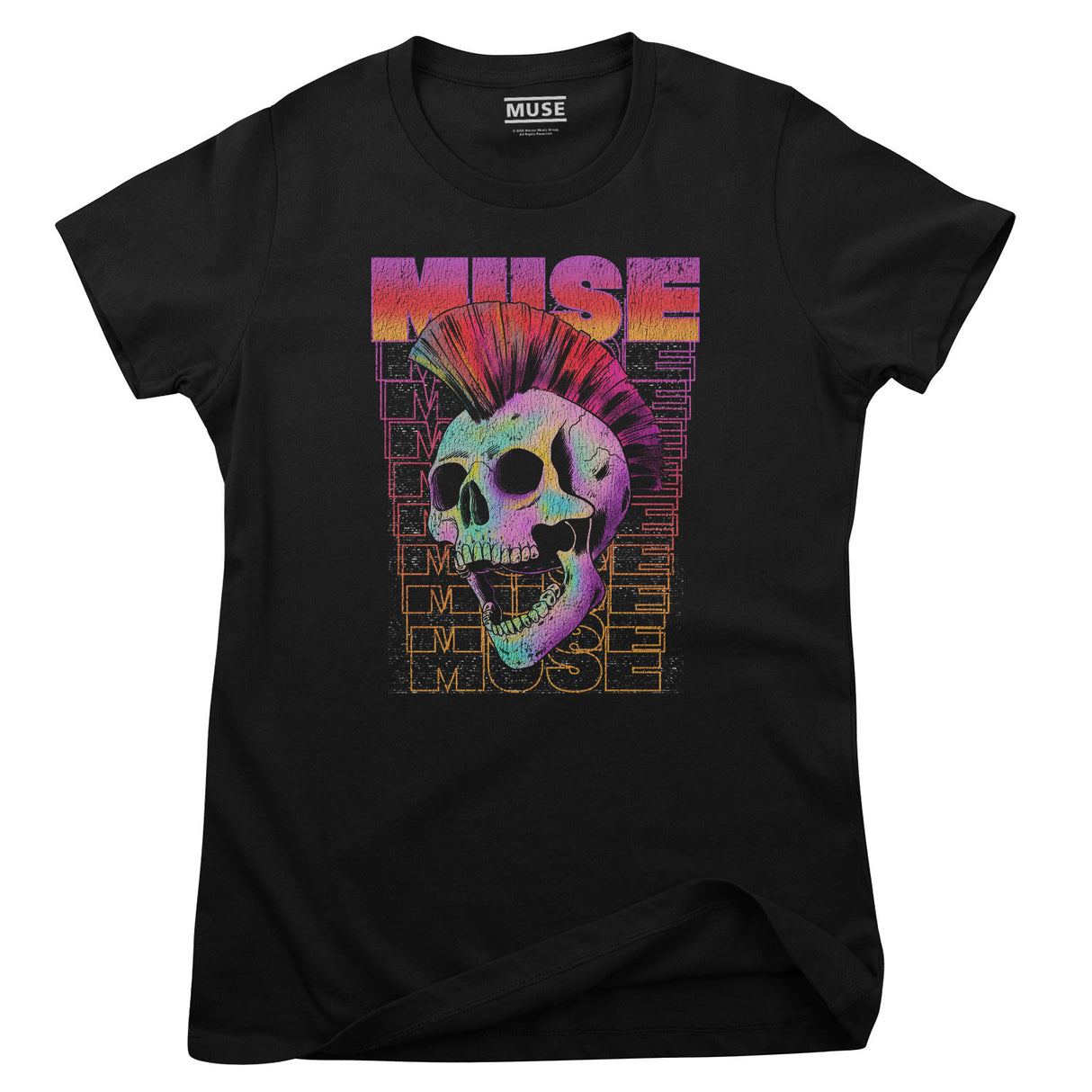 MUSE Mohawk Skull Girly Tee
