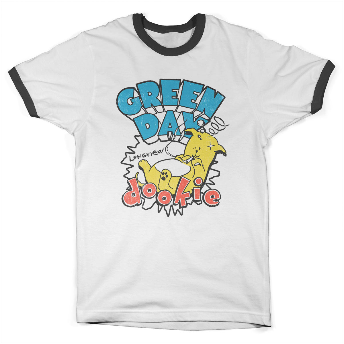 Green Day Longview Dookie Ringer Tee