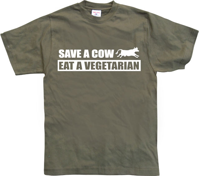 Save A Cow - Eat A Vegetarian T-Shirt