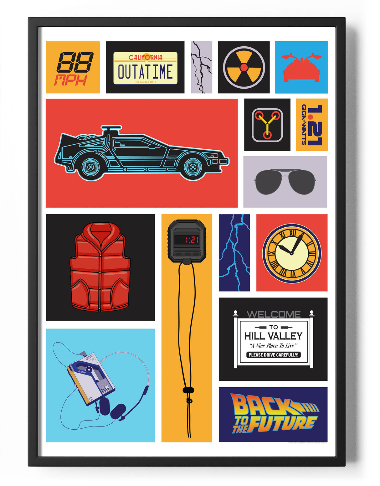 Back To The Future Clip-Art Poster