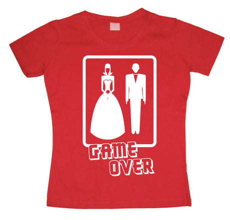 Wedding - GAME OVER! Girly T-shirt