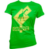 Giraffe Sign Girly T-Shirt