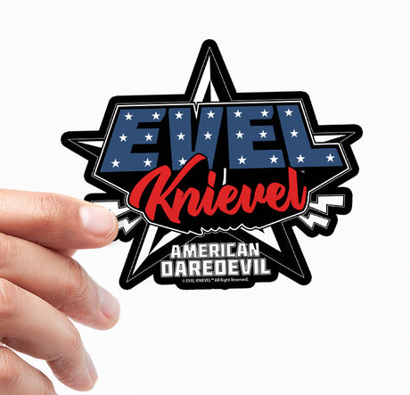 Evel Knievel Patch Sticker