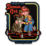 Steven Rhodes - Caring For Your Demon Cat Sticker