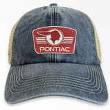 Pontiac Retro Logo Patch Vintage Trucker Cap