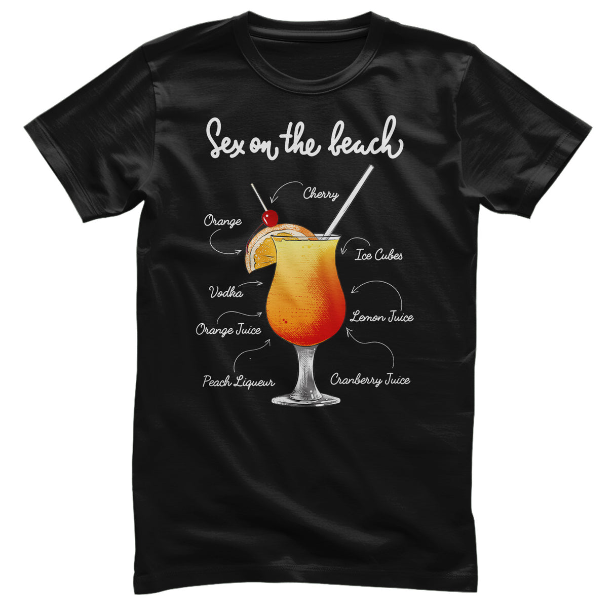 Sex On The Beach - Ingredients T-Shirt