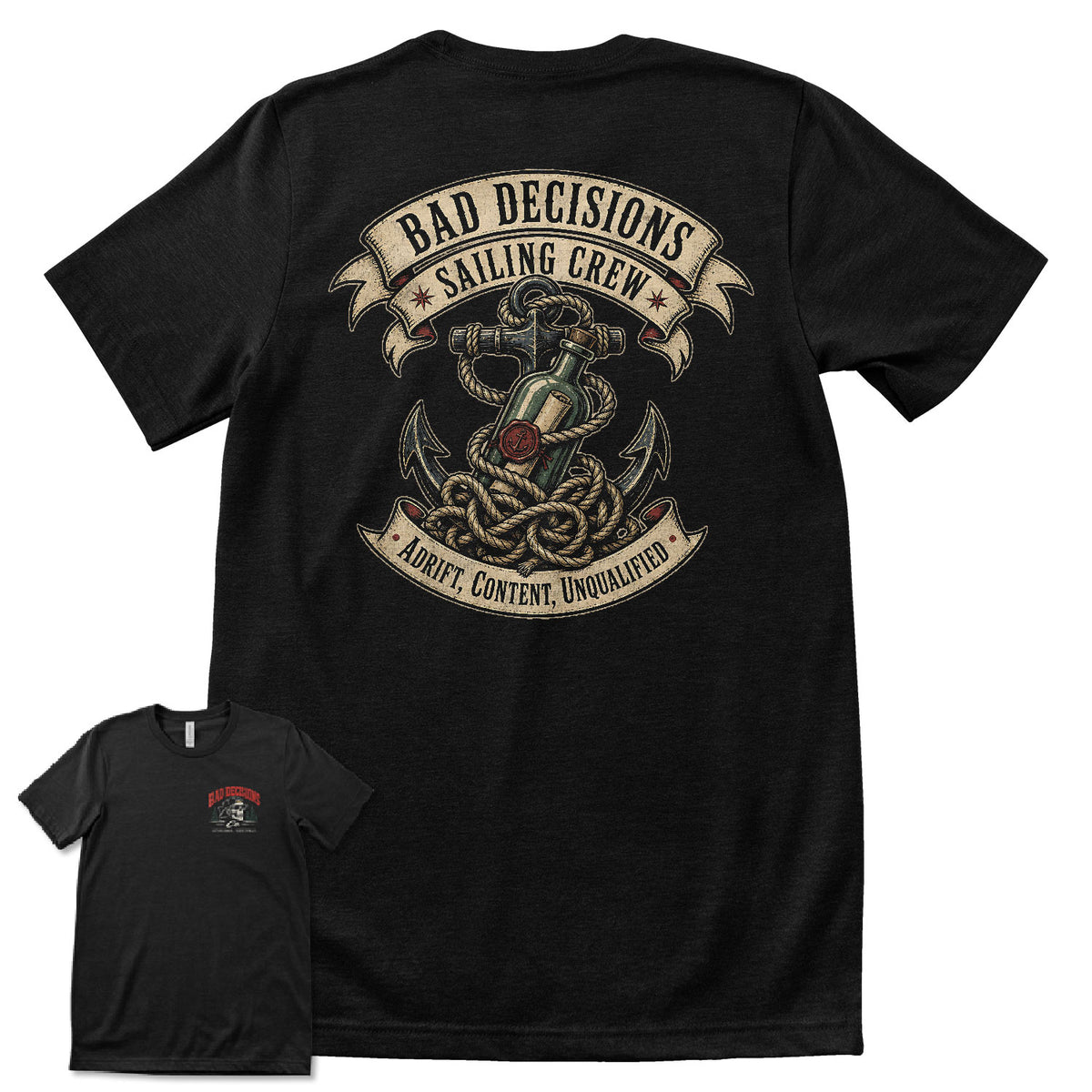 Bad Decisions Sailing Crew T-Shirt