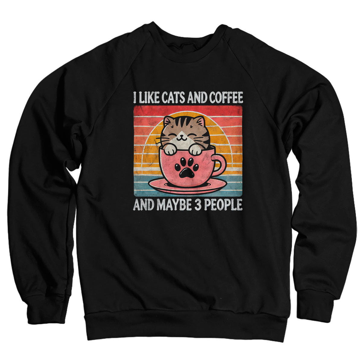 I Like Cats and Coffee… And Maybe 3 People Sweatshirt