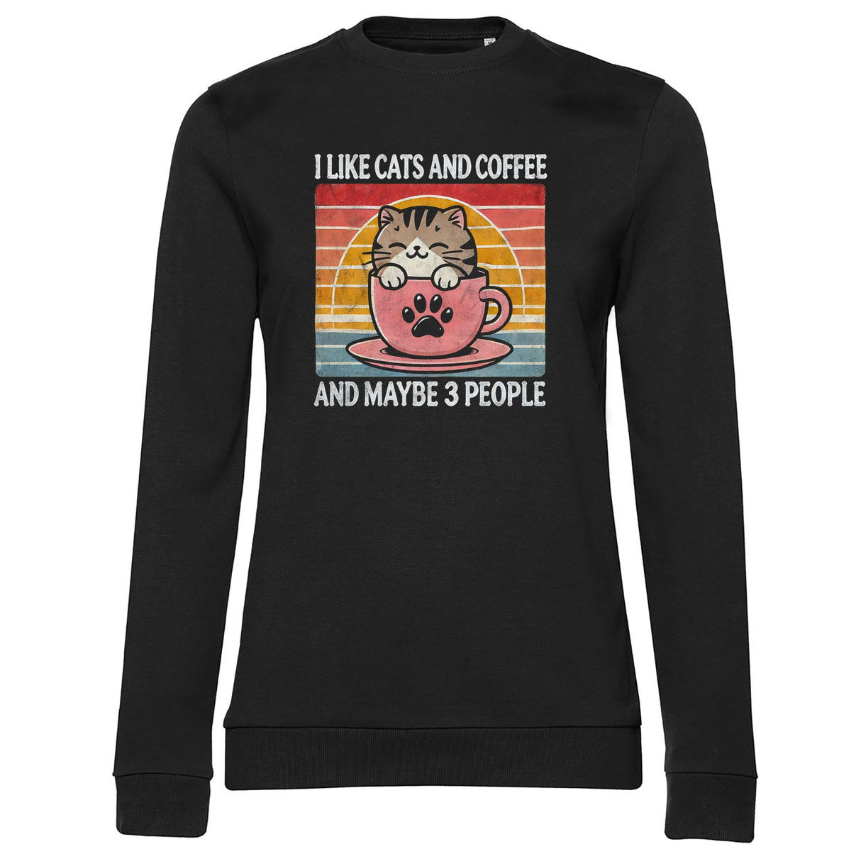 I Like Cats and Coffee… And Maybe 3 People Girly Sweatshirt