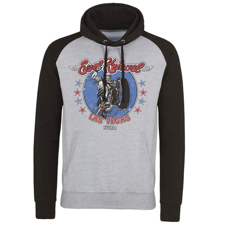 Evel Knievel In Las Vegas Baseball Hoodie