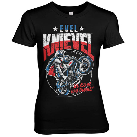 Evel Knievel Wheelie Girly Tee