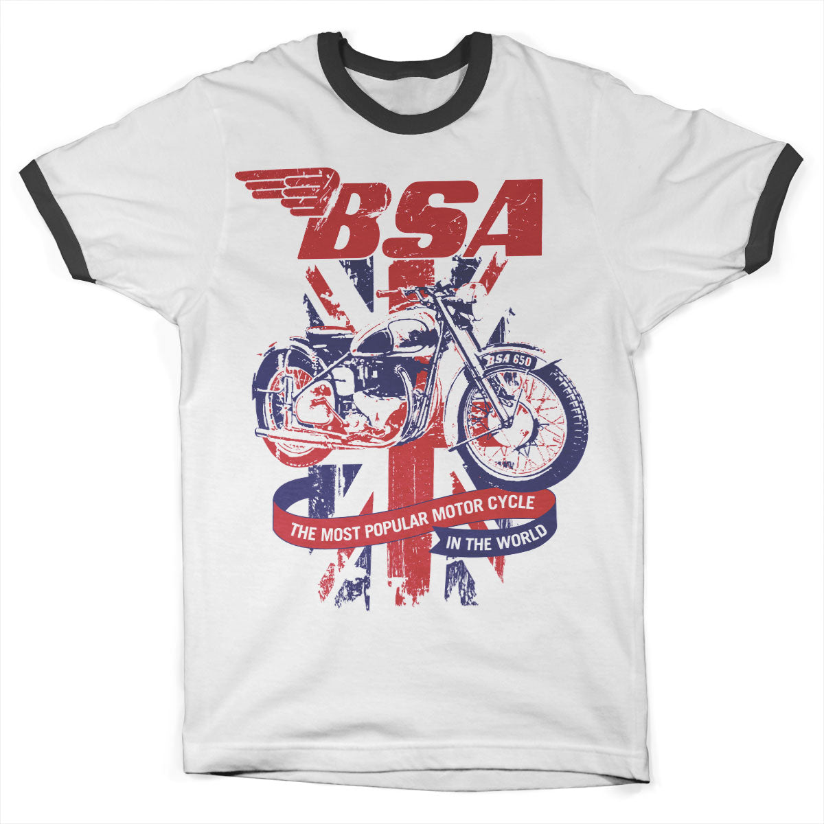 B.S.A. Union Jack Ringer Tee