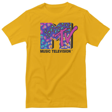 MTV - Colorful Leopard Pattern Logo T-Shirt