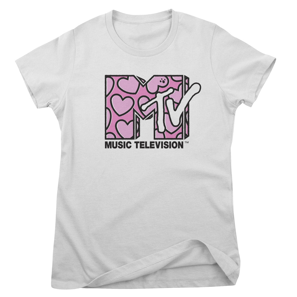 MTV Heart Patter Logo Girly Tee