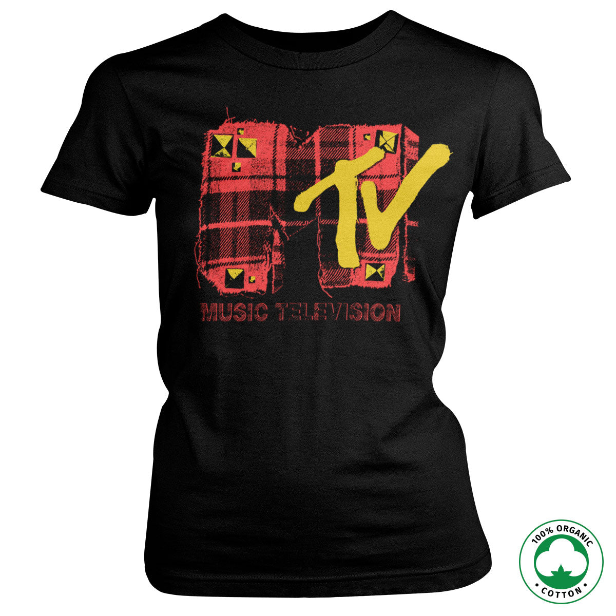 Plaid MTV Organic Girly T-Shirt