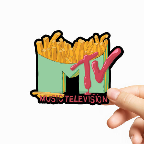 MTV With Fries Sticker