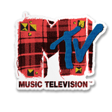 MTV Plaid Logo Sticker