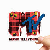 MTV Plaid Logo Sticker