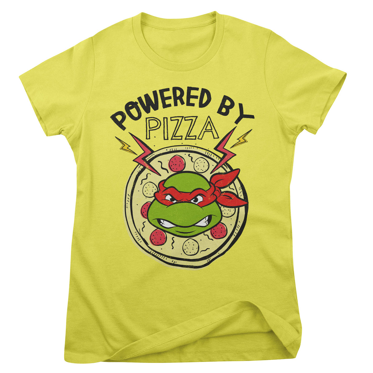 Powered By Pizza Girly Tee