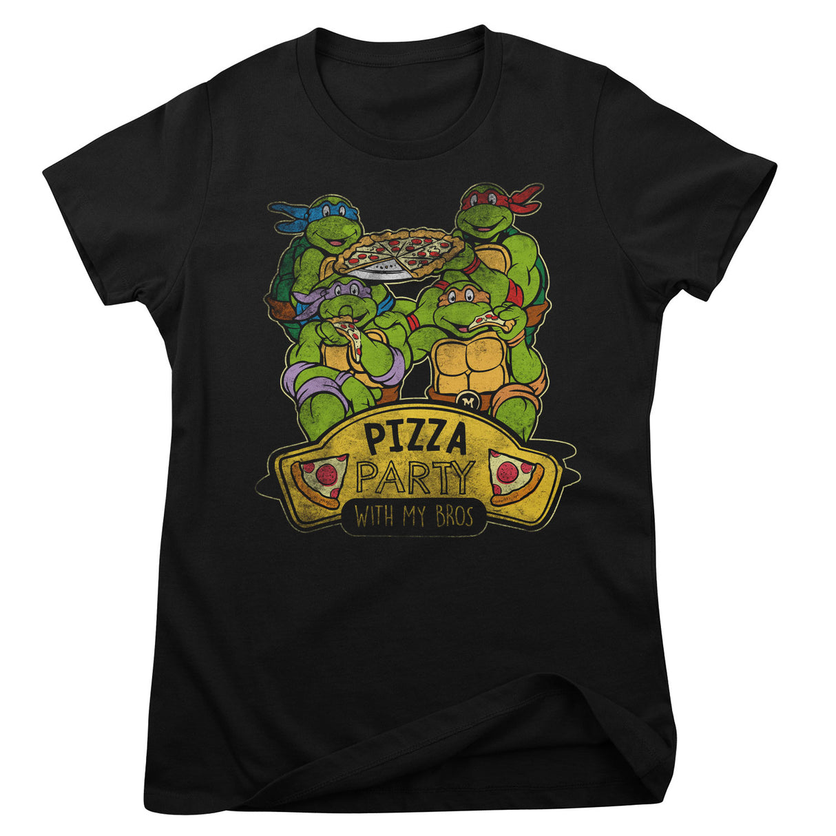 Pizza Party With My Bros Girly Tee