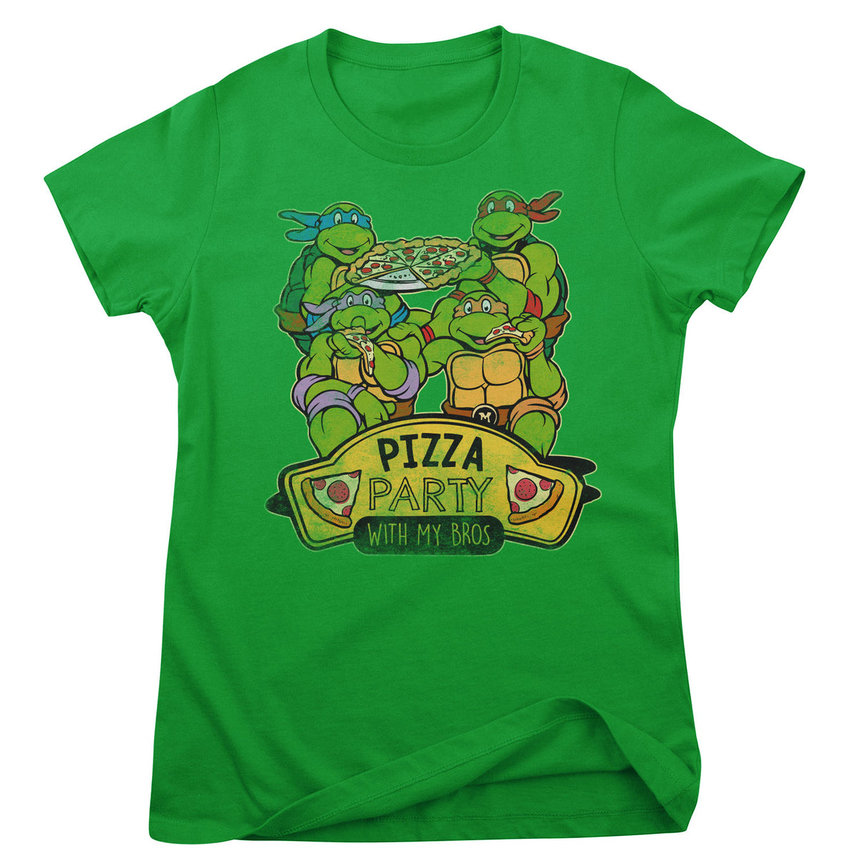 Pizza Party With My Bros Girly Tee