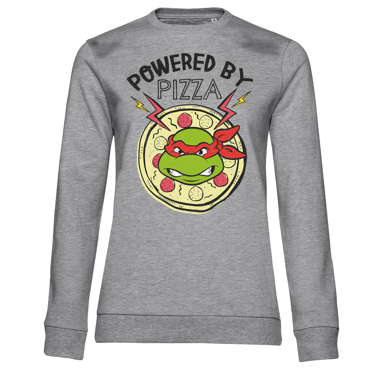Powered By Pizza Girly Sweatshirt