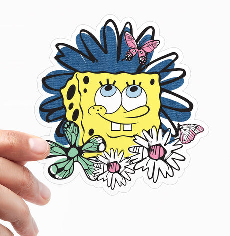 SpongeBob Squarepants Flower Sticker