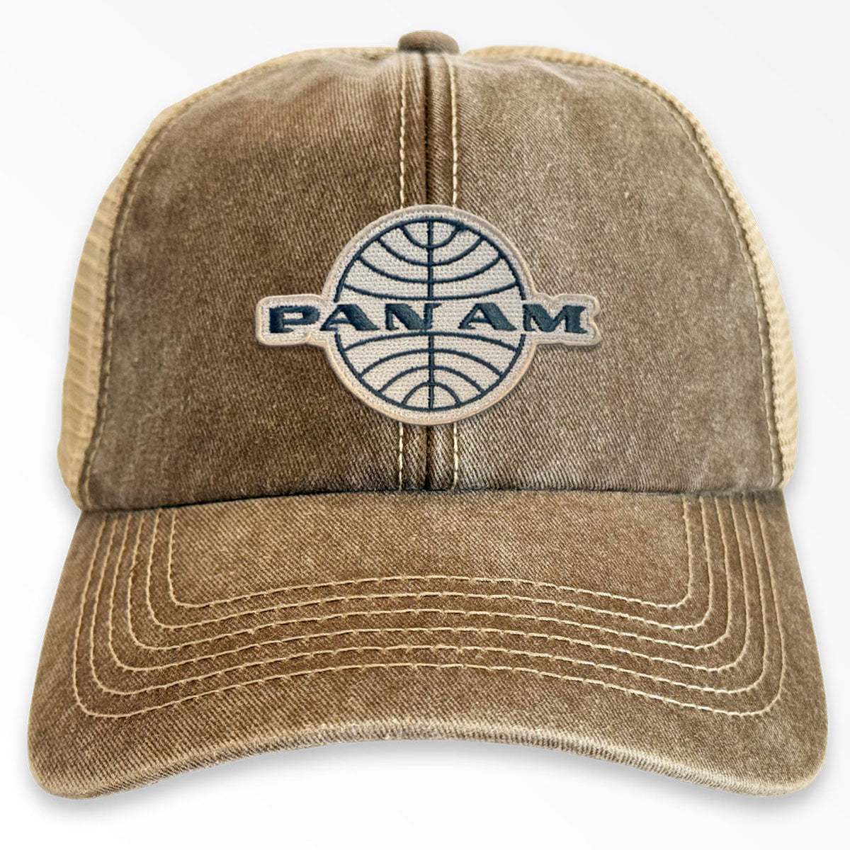 Pan-Am Retro Logo Patch Vintage Trucker Cap