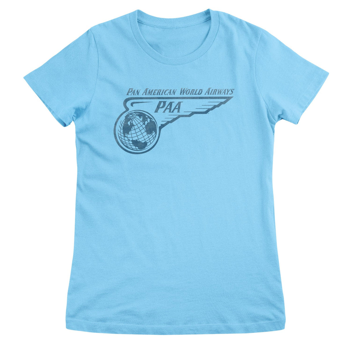 Pan American World Airlines Washed Logo Girly Tee