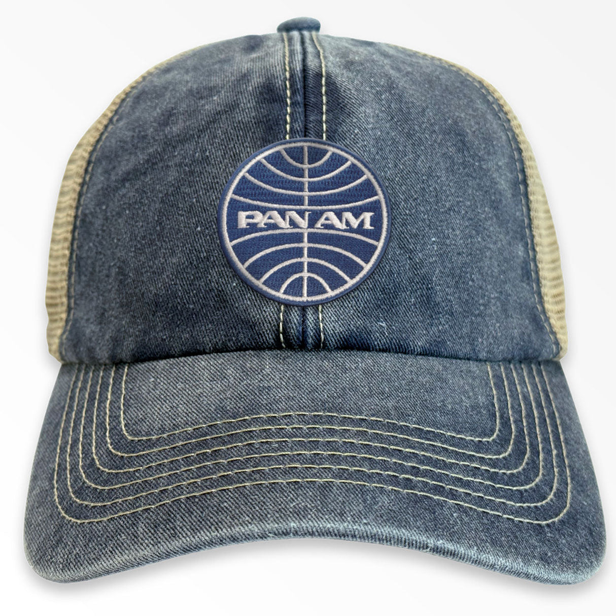 Pan-Am Globe Patch Vintage Trucker Cap