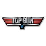 Top Gun Metal Logo Sticker