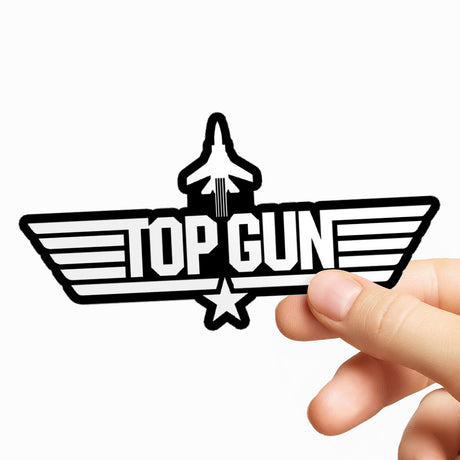 Top Gun BW Logo Sticker