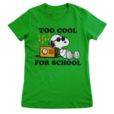 Snoopy - Too Cool For School Girly Tee