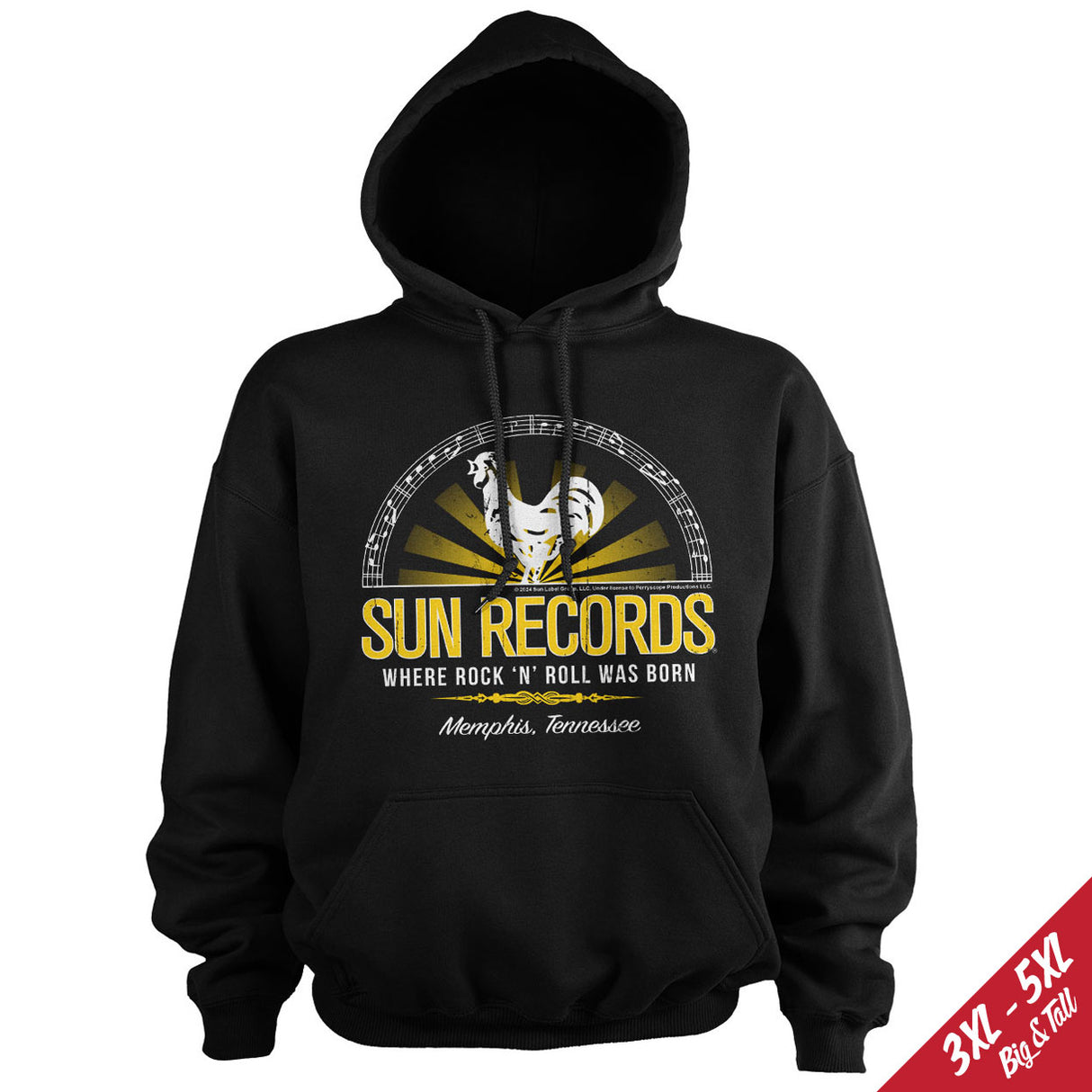 Sun Records - Where Rock n Roll Was Born Big & Tall Hoodie