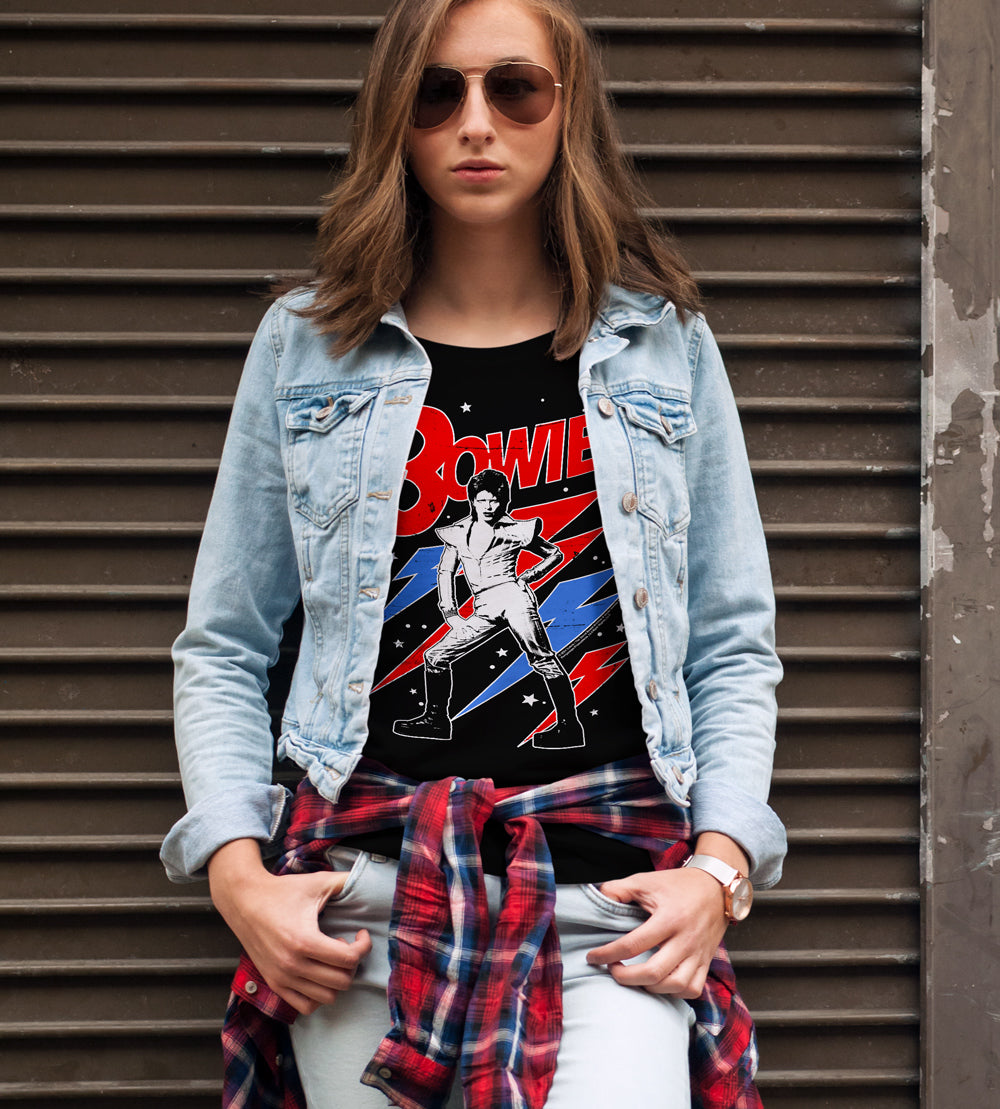 Bowie - Lightning Bolt Girly Tee