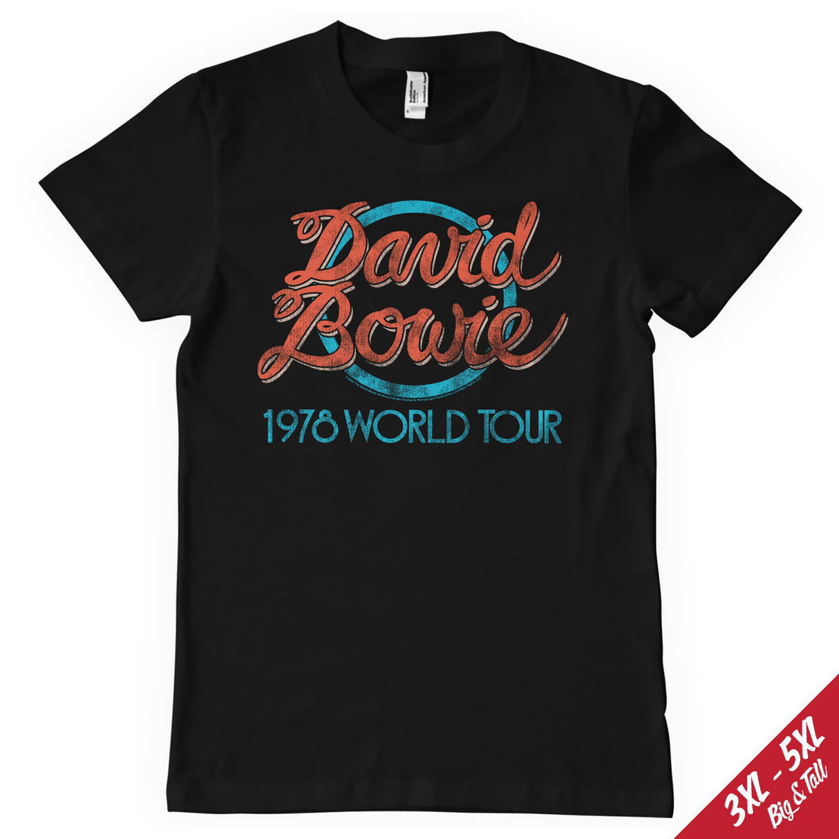 David Bowie 1978 World Tour Big & Tall T-Shirt